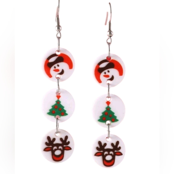 Christmas cookie Dangle earrings - Picture 2 of 3